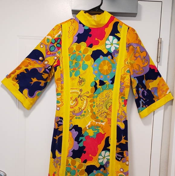 Vintage Dress 1960s Boho Hippy Small - Picture 2 of 5